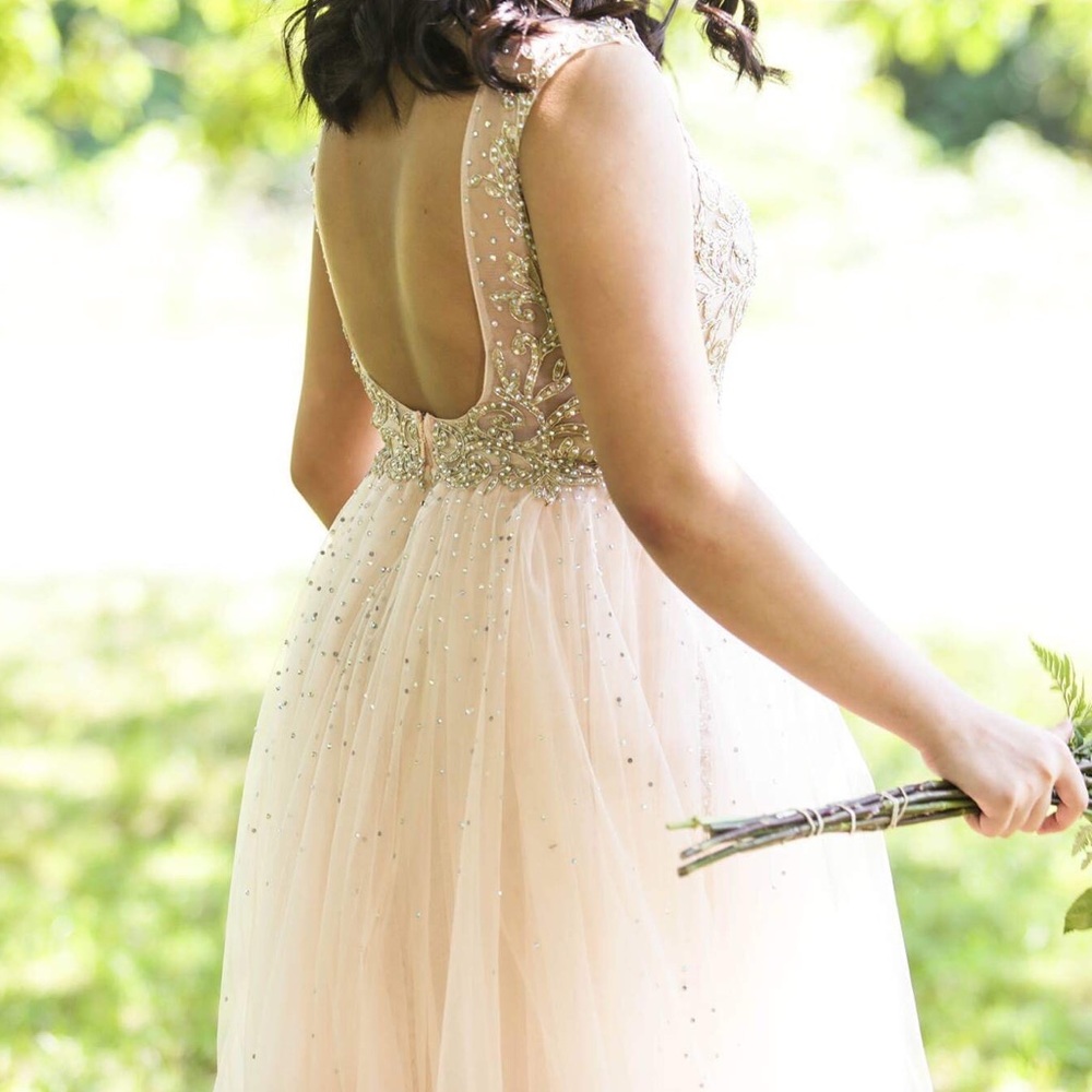 A formal Jovani gown that can be used for prom